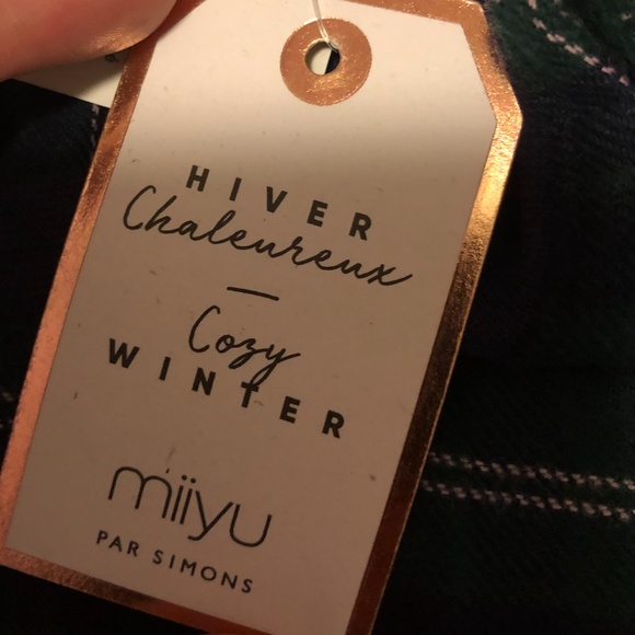 Green and navy blue tartan organic cotton lounge check shirt NWT - Picture 7 of 9